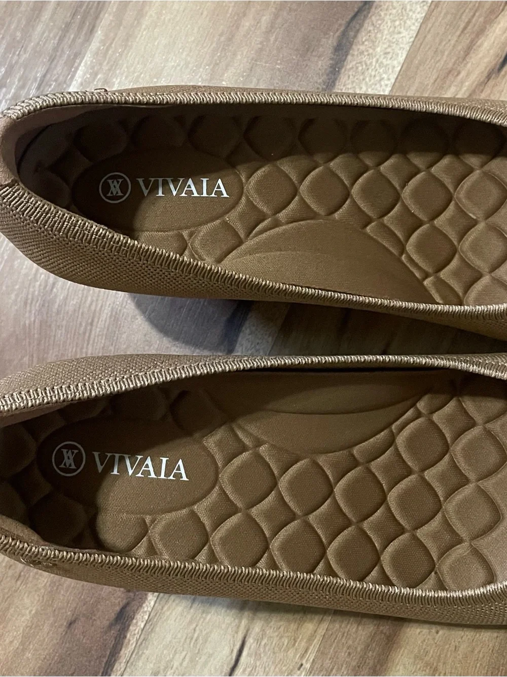 Vivaia Round Toe Wedge Pumps Tan Knit Sustainable Comfort Shoes Womens 39.5/8.5